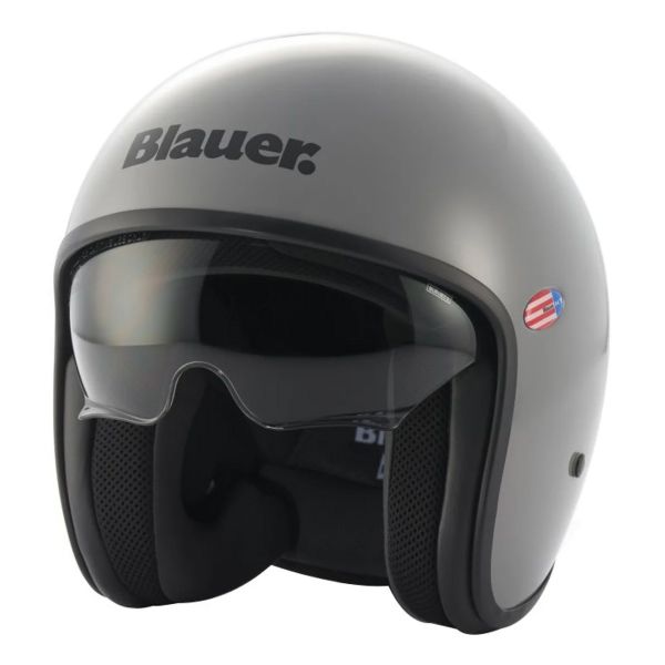 Open Face Blauer Pilot 1.1 Glossy Grey
