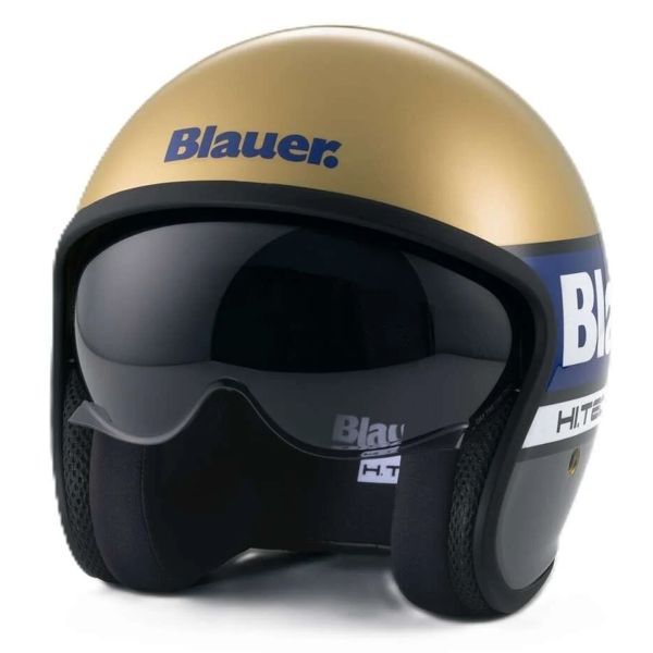 Open Face Blauer Pilot 4.0 Gold Blue