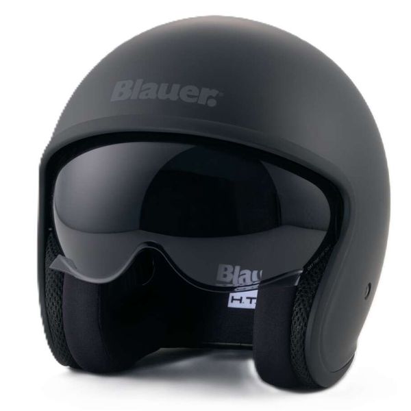 Open Face Blauer Pilot 4.0 Mono Black Matt