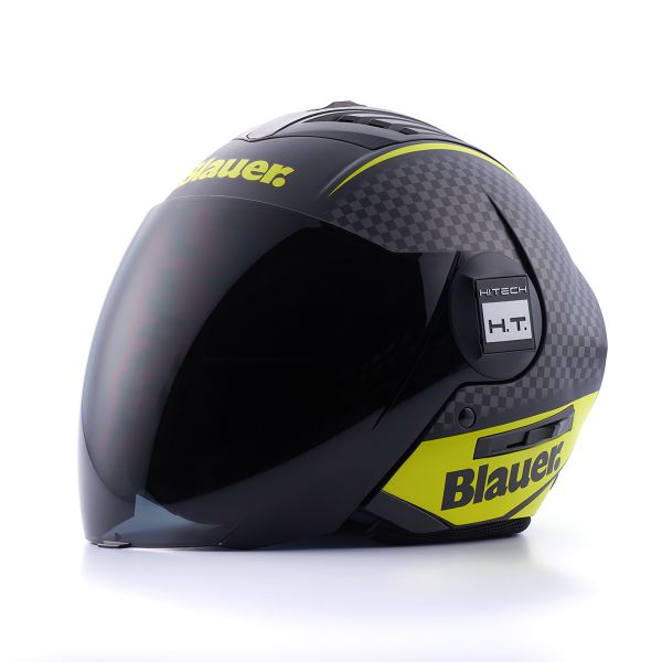 Open Face Blauer Real HT Damier Matt Black Yellow