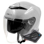 Casque Open Face Everone RX31-Jet Grey Nardo + Kit Bluetooth BT Mini