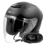 Casque Open Face Everone RX31-Jet Matt Black + Kit bluetooth 5R Lite