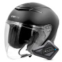 Casque Open Face Everone RX31-Jet Matt Black + Kit Bluetooth BT Mini