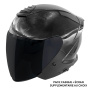 Casque Open Face Everone RX31-Jet Shiny Black + Visor