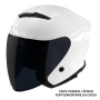 Casque Open Face Everone RX31-Jet Shiny White + Visor
