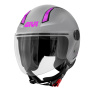 Casque Open Face Givi 11.7 Solid Matt Silver Fucsia