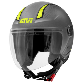 Open Face Givi 11.7 Solid Matt Titanium Yellow