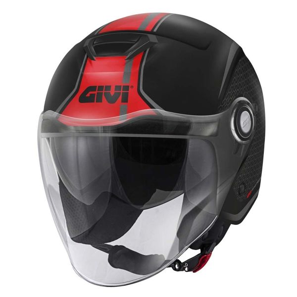 Open Face Givi 12.5 Graphic Touch Black Red