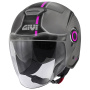 Casque Open Face Givi 12.5 Graphic Touch Matt Titanium Pink