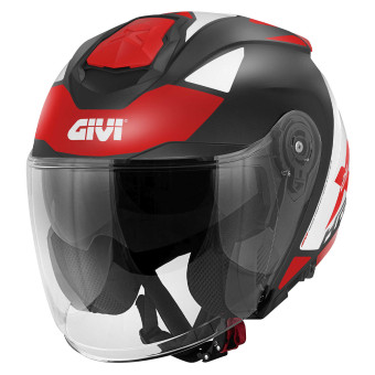 Open Face Givi X25 Target Black White Red