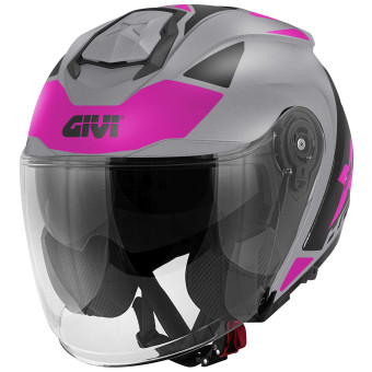 Open Face Givi X25 Target Matt Grey Pink