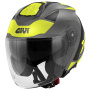 Casque Open Face Givi X25 Target Matt Titanium Black Yellow