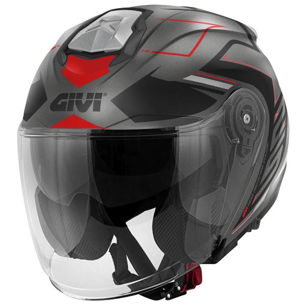 Open Face Givi X25 Trace Matt Black Titanium