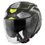 Casque Open Face Givi X25 Trace Matt Black Titanium Yellow