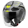 Casque Open Face Givi X25 Trace Matt Grey Black Yellow