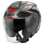 Casque Open Face Givi X25 Trace Matt Titanium Black Yellow