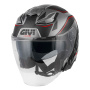 Casque Open Face Givi X31 Impact Matt Titanium Black Red
