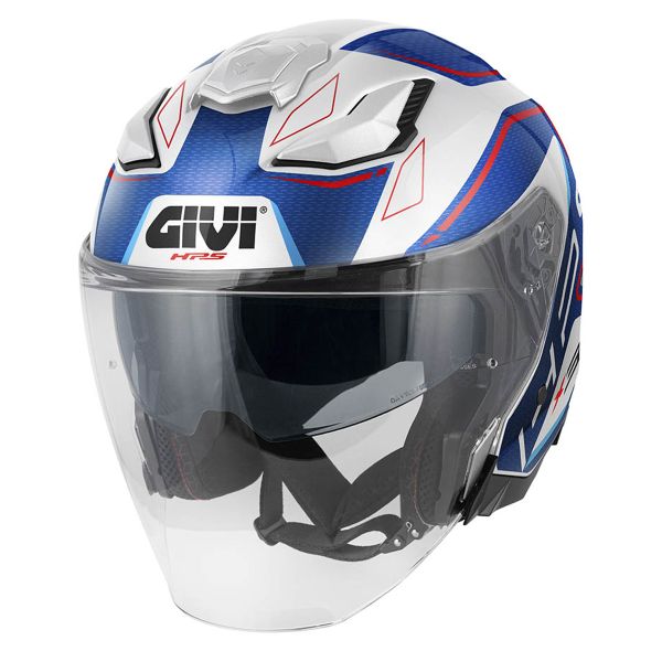 Open Face Givi X31 Impact White Metal Blue Red