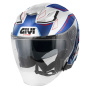 Casque Open Face Givi X31 Impact White Metal Blue Red