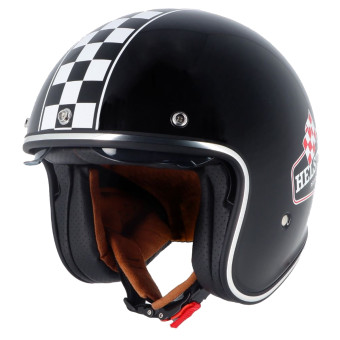 Open Face Helstons Flag Black Black