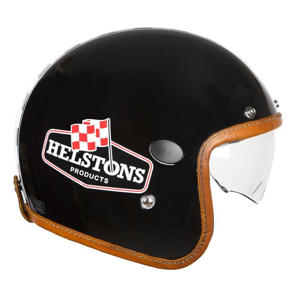Open Face Helstons Flag Black Open Face Helstons Flag Black