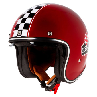 Open Face Helstons Flag Burgundy Black