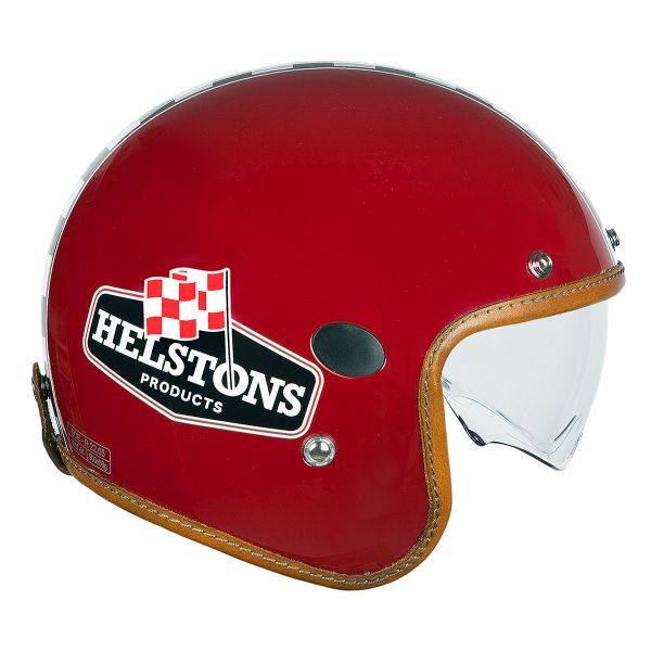 Open Face Helstons Flag Burgundy
