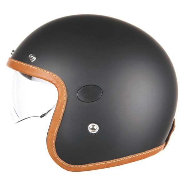 Open Face Helstons Naked Matt Black