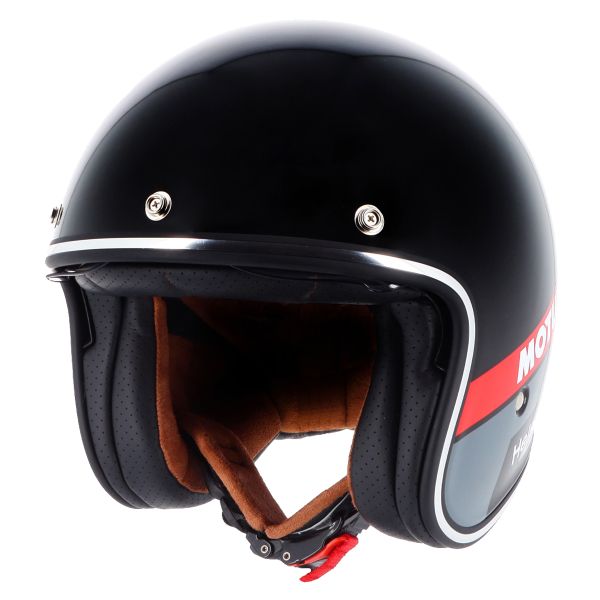Open Face Helstons Racing Oil Grey Red