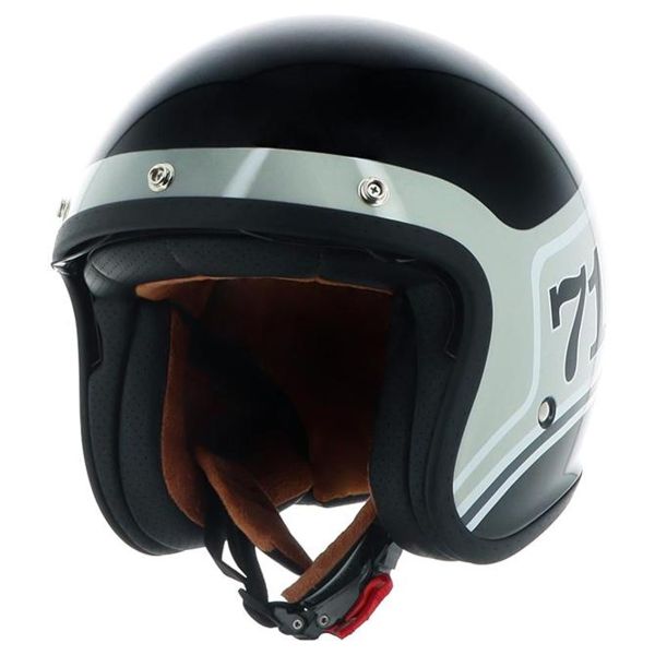 Open Face Helstons Seventy One Black Grey