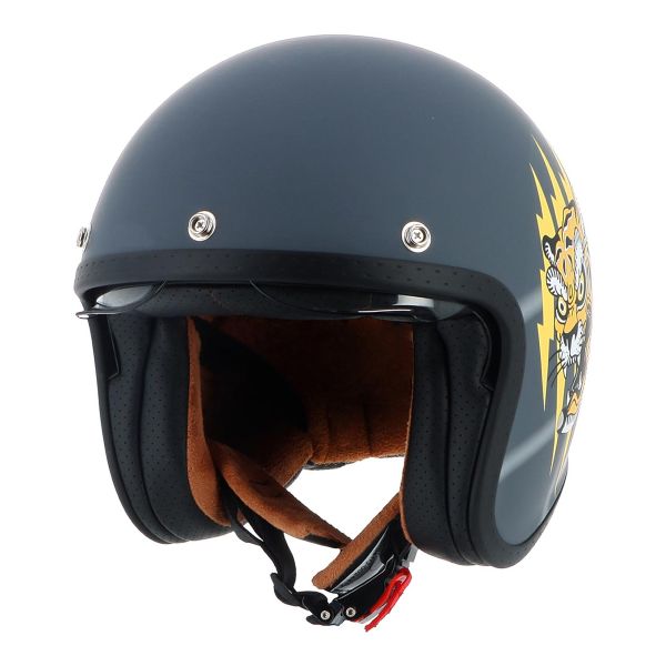 Open Face Helstons Tiger Mat Black