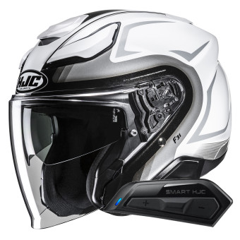 Casque Open Face HJC F31 Bask MC10 + Kit Bluetooth Smart 11B Casque Open Face HJC F31 Bask MC10 + Kit Bluetooth Smart 11B