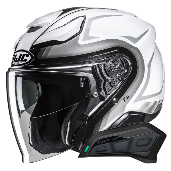 Open Face HJC F31 Bask MC10 + Kit Bluetooth Smart 11Be Open Face HJC F31 Bask MC10 + Kit Bluetooth Smart 11Be
