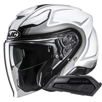 Casque Open Face HJC F31 Bask MC10 + Kit Bluetooth Smart 21B Casque Open Face HJC F31 Bask MC10 + Kit Bluetooth Smart 21B