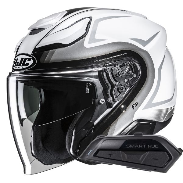 Open Face HJC F31 Bask MC10 + Kit Bluetooth Smart 21B Open Face HJC F31 Bask MC10 + Kit Bluetooth Smart 21B