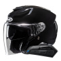 Casque Open Face HJC F31 Black + Kit Bluetooth Smart 11B
