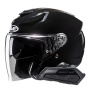 Casque Open Face HJC F31 Black + Kit Bluetooth Smart 21B Flat Black