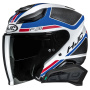 Casque Open Face HJC F31 Ceron MC21SF + Kit Bluetooth Smart 11Be
