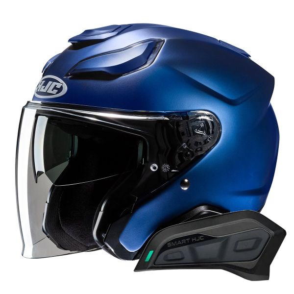 Open Face HJC F31 Semi Flat Metallic Blue + Kit Bluetooth Smart 11Be Open Face HJC F31 Semi Flat Metallic Blue + Kit Bluetooth Smart 11Be