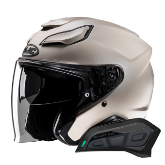 Casque Open Face HJC F31 Semi Flat Sand Beige + Kit Bluetooth Smart 11Be Casque Open Face HJC F31 Semi Flat Sand Beige + Kit Bluetooth Smart 11Be
