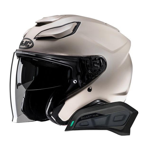 Open Face HJC F31 Semi Flat Sand Beige + Kit Bluetooth Smart 11Be Open Face HJC F31 Semi Flat Sand Beige + Kit Bluetooth Smart 11Be