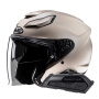 Casque Open Face HJC F31 Semi Flat Sand Beige + Kit Bluetooth Smart 21B Flat Black