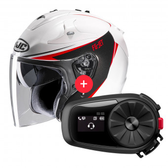 Open Face HJC FG-Jet Balin MC1 + Kit Bluetooth 5S