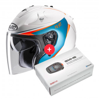 Open Face HJC FG-Jet Balin MC47SF + Kit Bluetooth SMH5