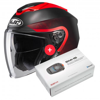 Open Face HJC I30 Dexta MC1SF + Kit Bluetooth SMH5