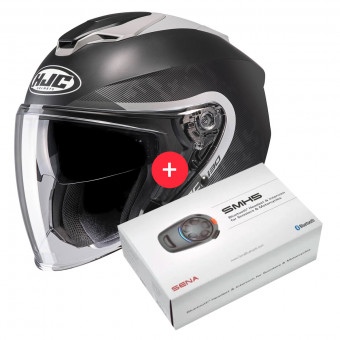 Open Face HJC I30 Dexta MC5SF + Kit Bluetooth SMH5