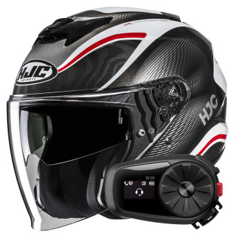 Casque Open Face HJC i31 Depe MC1 + Kit Bluetooth 5S Solo Casque Open Face HJC i31 Depe MC1 + Kit Bluetooth 5S Solo