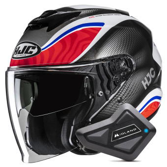 Casque Open Face HJC i31 Depe MC21 + Kit Bluetooth BT Mini Casque Open Face HJC i31 Depe MC21 + Kit Bluetooth BT Mini