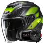 Casque Open Face HJC i31 Depe MC3HSF + Kit Bluetooth 5S Solo