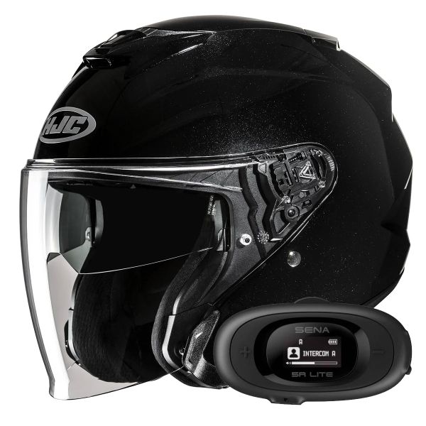 Open Face HJC i31 Metal Black + Kit bluetooth 5R Lite Open Face HJC i31 Metal Black + Kit bluetooth 5R Lite